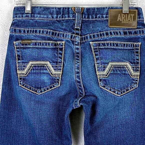 Ariat M7 Rocker Straight Jeans Men 30x36 (30x34) Salton Faded Whiskered Western - Picture 6 of 14